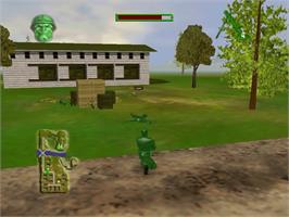 In game image of Army Men: Sarge's Heroes on the Sega Dreamcast.