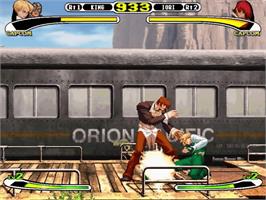 In game image of Capcom vs. SNK Millennium Fight 2000 on the Sega Dreamcast.