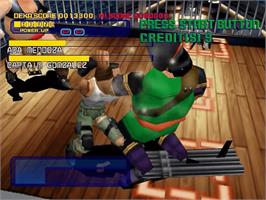 In game image of Dynamite Cop on the Sega Dreamcast.