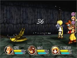 In game image of Evolution: The World of Sacred Device on the Sega Dreamcast.
