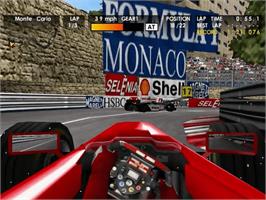 In game image of F1 World Grand Prix on the Sega Dreamcast.