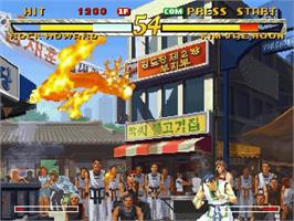 In game image of Fatal Fury: Mark of the Wolves on the Sega Dreamcast.