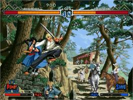 In game image of Last Blade 2: Heart of the Samurai on the Sega Dreamcast.