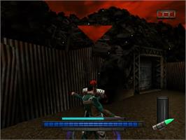 In game image of Max Steel: Covert Missions on the Sega Dreamcast.