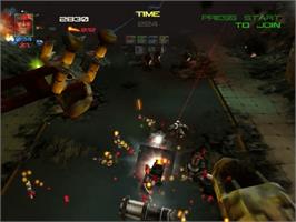 In game image of Millennium Soldier: Expendable on the Sega Dreamcast.