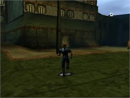 In game image of Omikron: The Nomad Soul on the Sega Dreamcast.