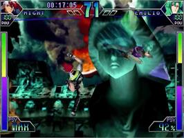 In game image of Psychic Force 2012 on the Sega Dreamcast.
