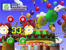In game image of Samba De Amigo Ver. 2000 on the Sega Dreamcast.