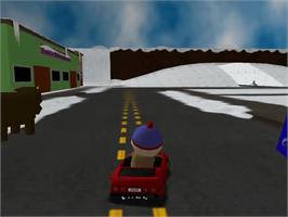 In game image of South Park Rally on the Sega Dreamcast.