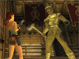 In game image of Tomb Raider: Chronicles on the Sega Dreamcast.