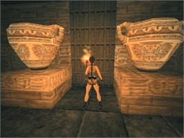 In game image of Tomb Raider: The Last Revelation on the Sega Dreamcast.