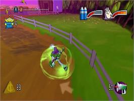 In game image of Toy Story 2: Buzz Lightyear of Star Command on the Sega Dreamcast.