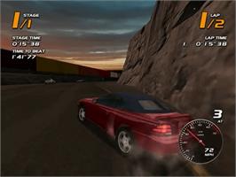 In game image of Vanishing Point on the Sega Dreamcast.