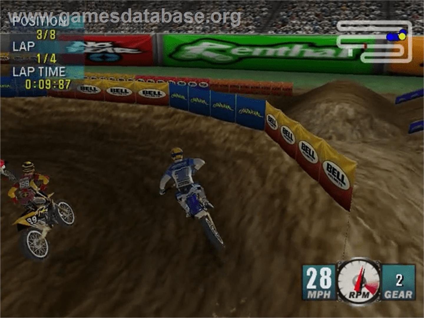 Jeremy McGrath Supercross 2000 - Sega Dreamcast - Artwork - In Game