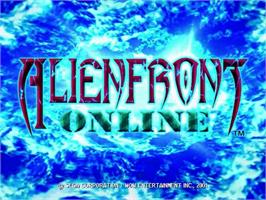 Title screen of Alien Front Online on the Sega Dreamcast.