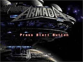 Title screen of Armada on the Sega Dreamcast.