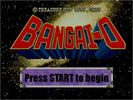 Title screen of Bangai-O on the Sega Dreamcast.