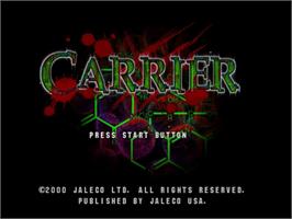 Title screen of Carrier on the Sega Dreamcast.