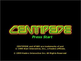Title screen of Centipede on the Sega Dreamcast.