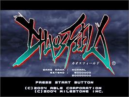 Title screen of Chaos Field on the Sega Dreamcast.
