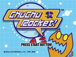 Title screen of ChuChu Rocket on the Sega Dreamcast.