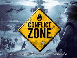 Title screen of Conflict Zone: Modern War Strategy on the Sega Dreamcast.