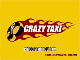 Title screen of Crazy Taxi on the Sega Dreamcast.