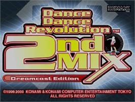 Title screen of Dance Dance Revolution 2nd Mix on the Sega Dreamcast.