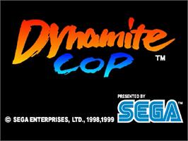 Title screen of Dynamite Cop on the Sega Dreamcast.