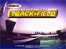 Title screen of ESPN International Track & Field on the Sega Dreamcast.