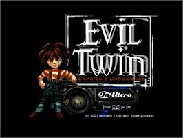 Title screen of Evil Twin: Cyprien's Chronicles on the Sega Dreamcast.