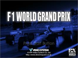 Title screen of F1 World Grand Prix on the Sega Dreamcast.