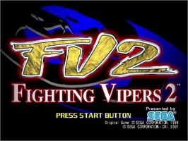 Title screen of Fighting Vipers 2 on the Sega Dreamcast.
