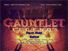 Title screen of Gauntlet Legends on the Sega Dreamcast.