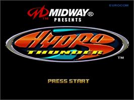 Title screen of Hydro Thunder on the Sega Dreamcast.