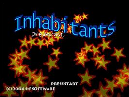 Title screen of Inhabitants on the Sega Dreamcast.