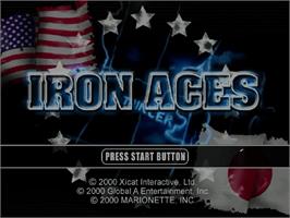 Title screen of Iron Aces on the Sega Dreamcast.