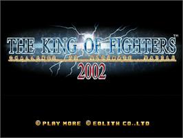 Title screen of King of Fighters 2002: Challenge to Ultimate Battle on the Sega Dreamcast.