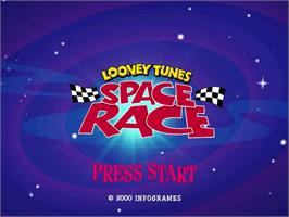 Title screen of Looney Tunes Space Race on the Sega Dreamcast.