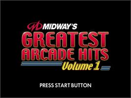 Title screen of Midway's Greatest Arcade Hits 1 on the Sega Dreamcast.
