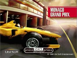 Title screen of Monaco Grand Prix on the Sega Dreamcast.