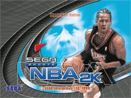 Title screen of NBA 2K on the Sega Dreamcast.