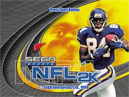 Title screen of NFL 2K on the Sega Dreamcast.