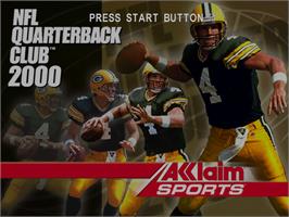 Title screen of NFL Quarterback Club 2000 on the Sega Dreamcast.