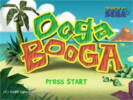 Title screen of Ooga Booga on the Sega Dreamcast.