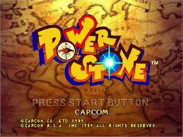 Title screen of Power Stone on the Sega Dreamcast.
