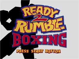 Title screen of Ready 2 Rumble Boxing on the Sega Dreamcast.