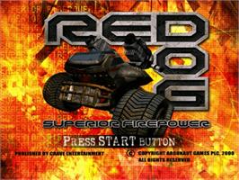 Title screen of Red Dog: Superior Firepower on the Sega Dreamcast.