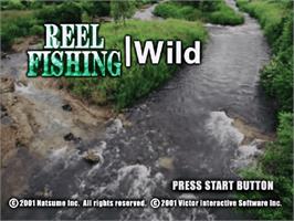 Title screen of Reel Fishing: Wild on the Sega Dreamcast.