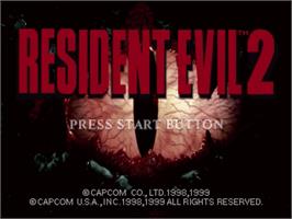 Title screen of Resident Evil 2 on the Sega Dreamcast.